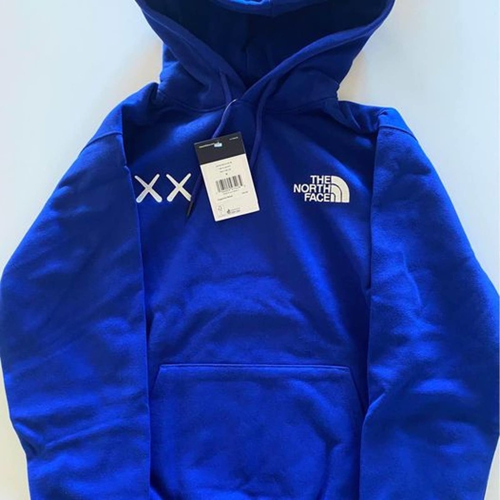 KAWS X THE NORTH FACE POPOVER HOODIE - BLUE - SIZE M